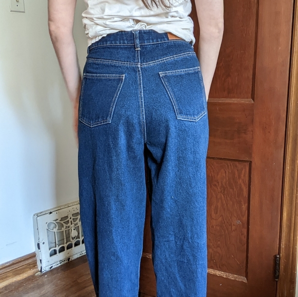 High Waist Organic Cotton Barrel Mom Jeans by Twik - Picture 9 of 9